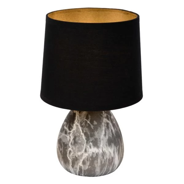 Lucide MARMO - Lampe de table - Ø 16 cm - 1xE14 - Noir - détail 1